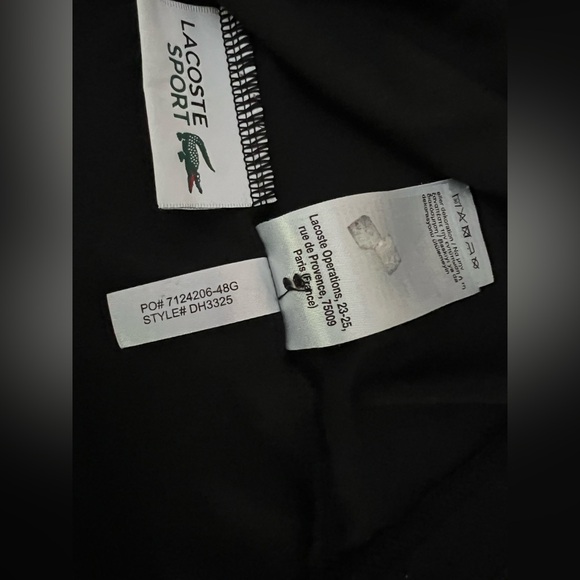 Lacoste Sport Novak Djokovic Ultra Dry Black/Red Polo Shirt Men's size XL - Picture 9 of 10